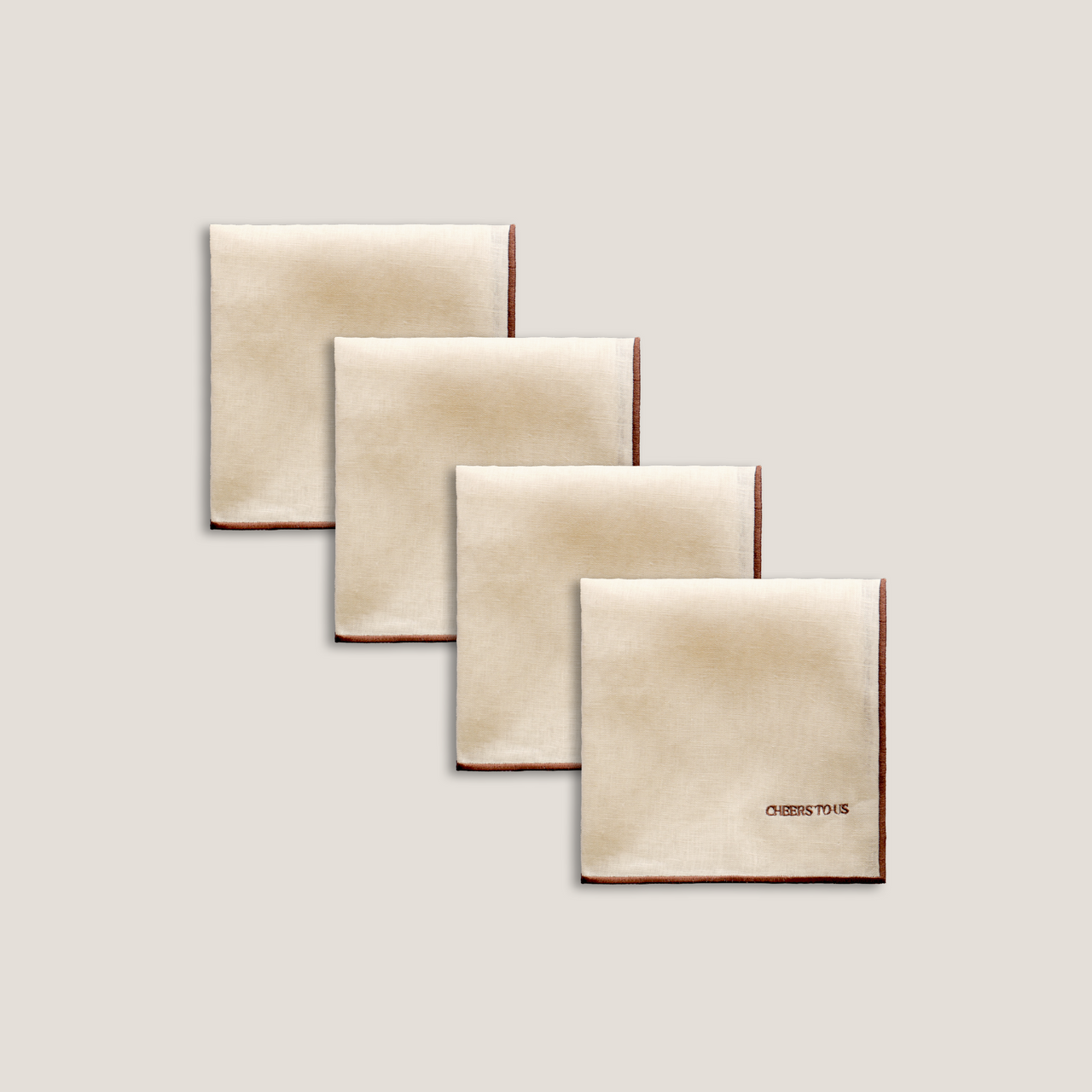 Napkins 'cheers to us' for four