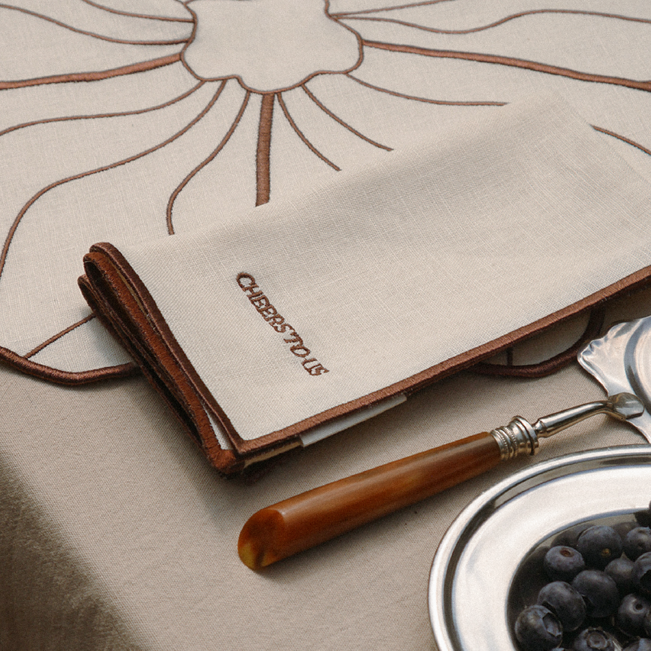 Set for two in beige